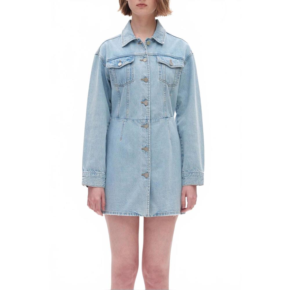 NEW BAYEAS denim mini dress in blue - Picture 2 of 7